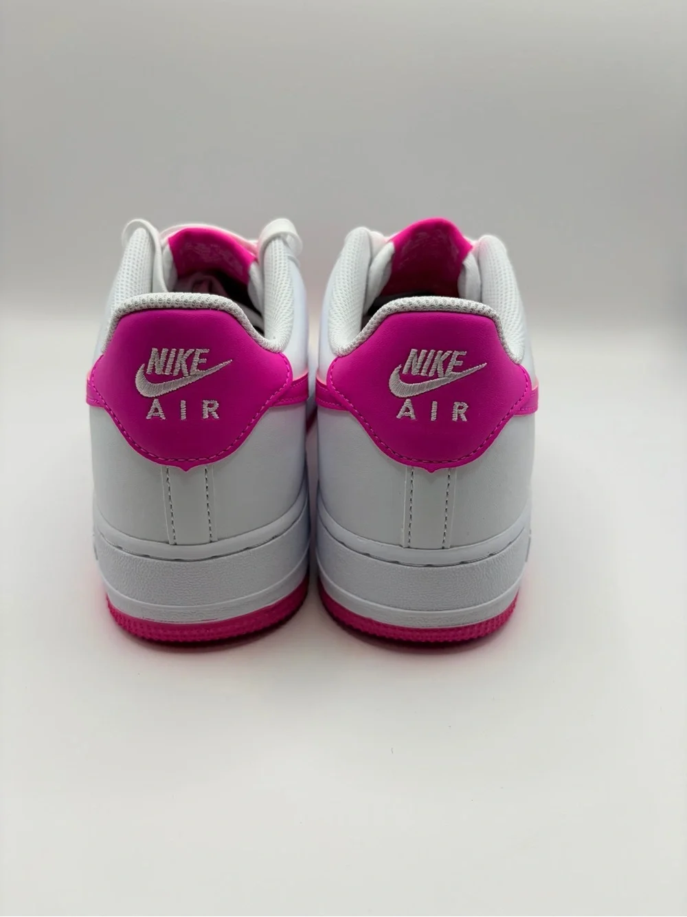 Nike Air Force 1 White with Hot Pink Swoosh